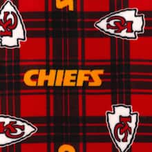 Kansas City Chiefs Nfl Plaid Fleece By Fabric Traditions